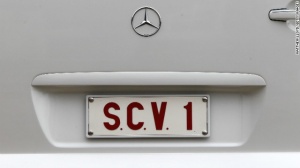 SCV 1, the papal car license plate
