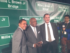 Willie Brown (center)