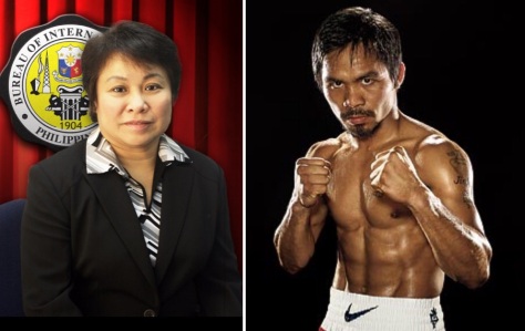 Henares, left, and Pacquiao