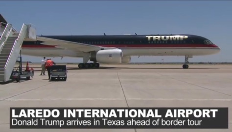 The Trump jet (Screen grab)